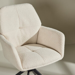 Manchi – Chaise de salle à manger – Noir, Blanc – 62 x 90 x 60 cm