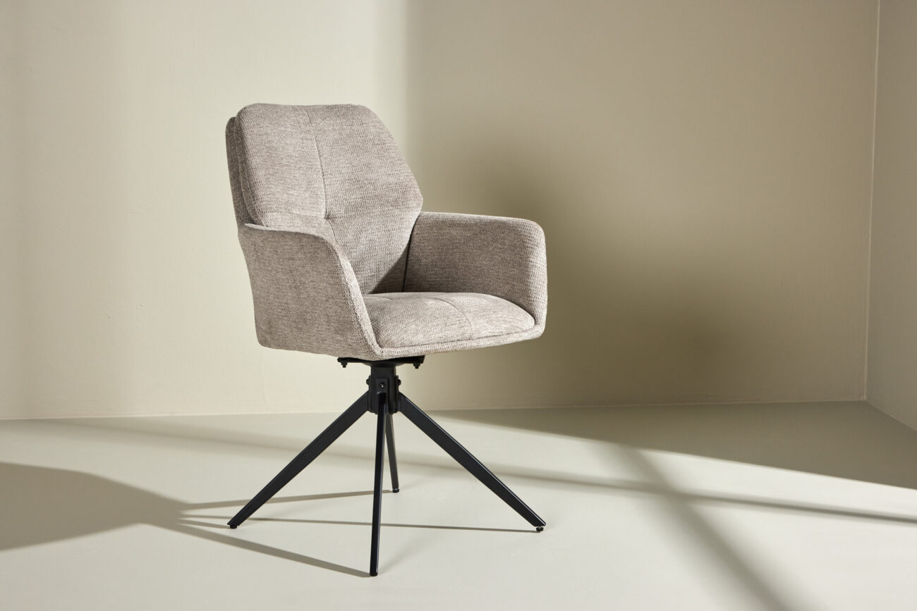 Manchi – Chaise de salle à manger – Marron, Noir – 62 x 90 x 60 cm