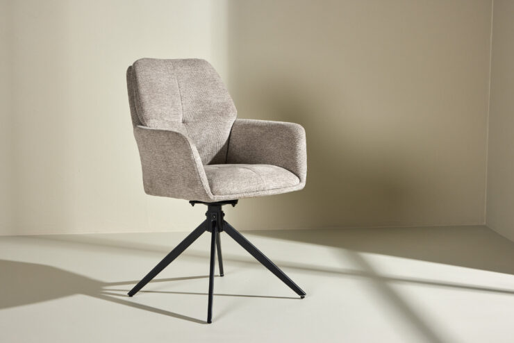 Manchi – Chaise de salle à manger – Marron, Noir – 62 x 90 x 60 cm