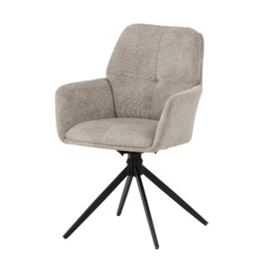 Manchi – Chaise de salle à manger – Marron, Noir – 62 x 90 x 60 cm