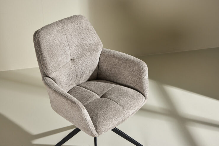 Manchi – Chaise de salle à manger – Marron, Noir – 62 x 90 x 60 cm