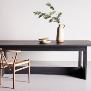 Milly – Table à manger rectangulaire – Noir – 235 x 100 cm