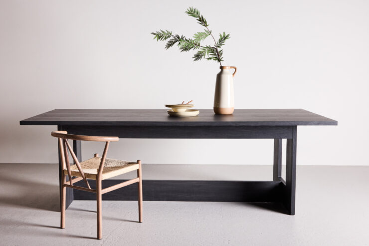 Milly – Table à manger rectangulaire – Noir – 235 x 100 cm
