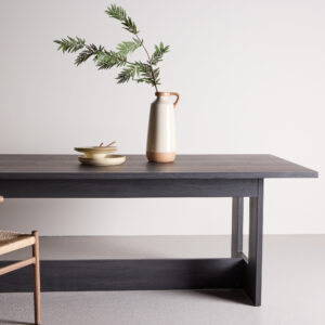 Milly – Table à manger rectangulaire – Noir – 235 x 100 cm
