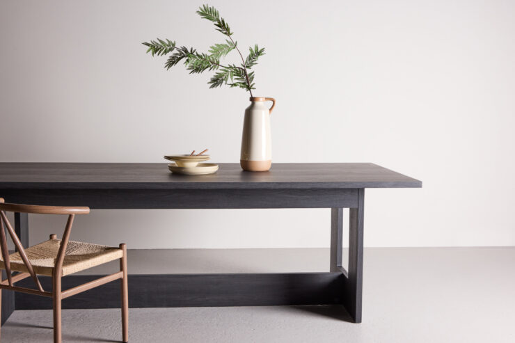 Milly – Table à manger rectangulaire – Noir – 235 x 100 cm