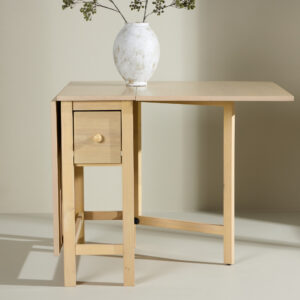 Edward – Table à manger rectangulaire – Blanchi – 30 x 80 cm