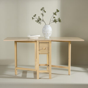 Edward – Table à manger rectangulaire – Blanchi – 30 x 80 cm