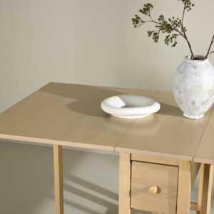 Edward – Table à manger rectangulaire – Blanchi – 30 x 80 cm