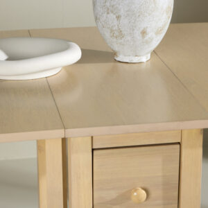 Edward – Table à manger rectangulaire – Blanchi – 30 x 80 cm