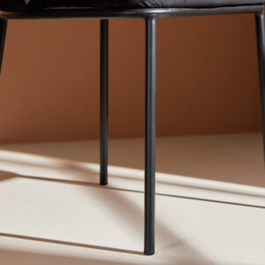 Edina – Chaise de salle à manger – Noir – 60 x 77 x 53 cm