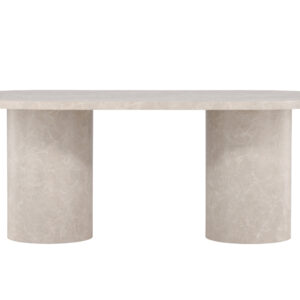 Narvik – Table à manger ovale – Beige – 200 x 100 cm