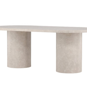 Narvik – Table à manger ovale – Beige – 200 x 100 cm