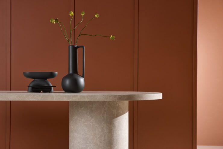 Narvik – Table à manger ovale – Beige – 200 x 100 cm