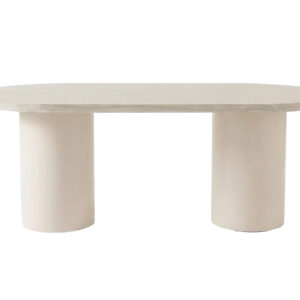 Narvik – Table à manger ovale – Beige – 200 x 100 cm