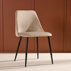 Night – Chaise de salle à manger – Beige, Noir – 56 x 83 x 48 cm