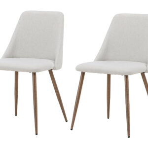 Night – Chaise de salle à manger – Beige, Moka – 56 x 83 x 48 cm
