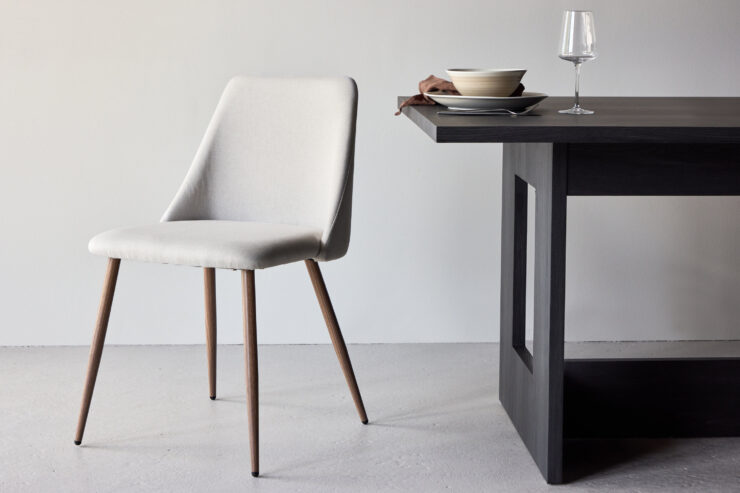 Night – Chaise de salle à manger – Beige, Moka – 56 x 83 x 48 cm