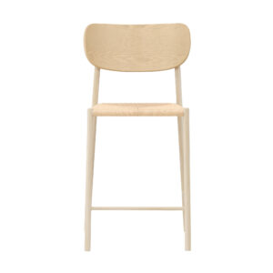 Polly – Chaise de bar – Beige, Blanchi – 55 x 101 x 52 cm