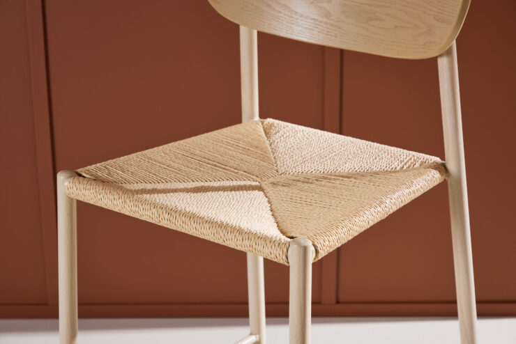 Polly – Chaise de bar – Beige, Blanchi – 55 x 101 x 52 cm