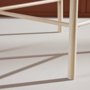 Polly – Chaise de bar – Beige, Blanchi – 55 x 101 x 52 cm