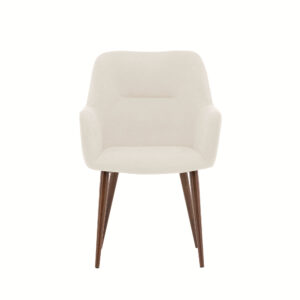 Tomorrow – Chaise de salle à manger – Beige, Moka – 64 x 87 x 58 cm