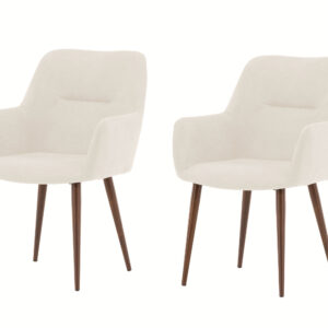 Tomorrow – Chaise de salle à manger – Beige, Moka – 64 x 87 x 58 cm