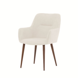 Tomorrow – Chaise de salle à manger – Beige, Moka – 64 x 87 x 58 cm