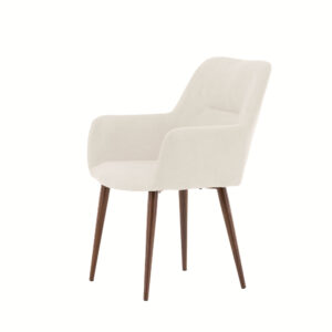 Tomorrow – Chaise de salle à manger – Beige, Moka – 64 x 87 x 58 cm