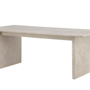 Vail – Table à manger rectangulaire – Beige – 200 x 100 cm