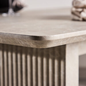 Vail – Table à manger rectangulaire – Beige – 200 x 100 cm