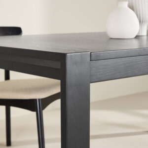 Slider – Table à manger rectangulaire – Noir – 170 x 95 cm
