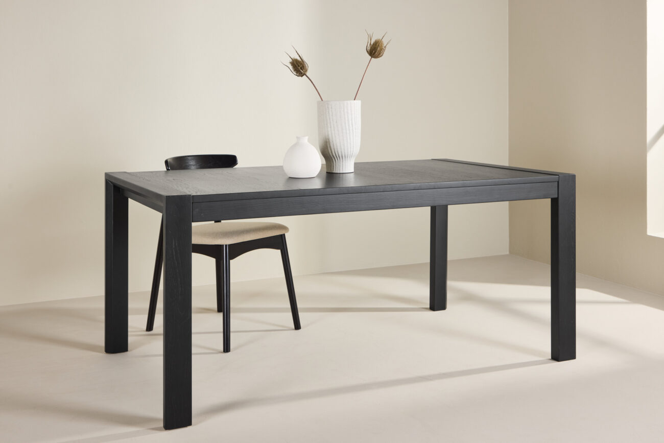 Slider – Table à manger rectangulaire – Noir – 170 x 95 cm