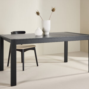 Slider – Table à manger rectangulaire – Noir – 170 x 95 cm