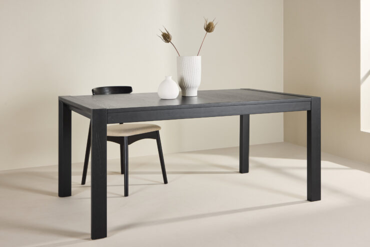 Slider – Table à manger rectangulaire – Noir – 170 x 95 cm