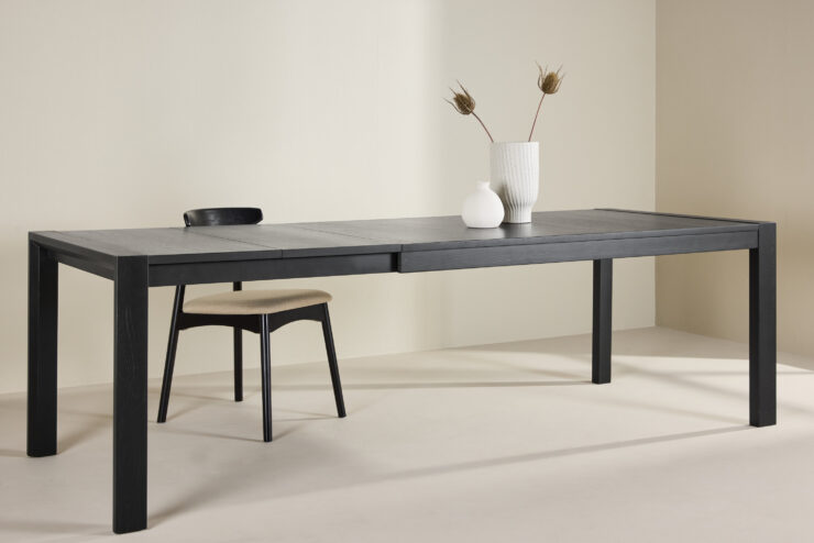 Slider – Table à manger rectangulaire – Noir – 170 x 95 cm