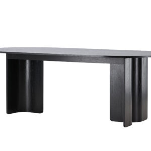 Tyresö – Table à manger ovale – Noir – 220 x 100 cm