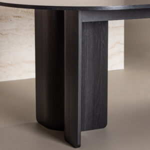 Tyresö – Table à manger ovale – Noir – 220 x 100 cm