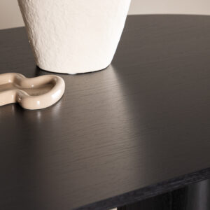 Tyresö – Table à manger ovale – Noir – 220 x 100 cm