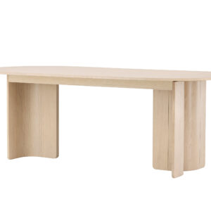 Tyresö – Table à manger ovale – Blanchi – 220 x 100 cm