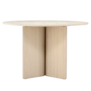 Tyresö – Table à manger ronde – Blanchi – ⌀120 cm