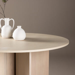 Tyresö – Table à manger ronde – Blanchi – ⌀120 cm
