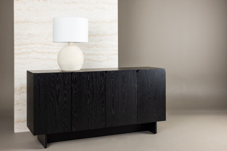 Tyresö – Meuble de rangement – Noir – 42 x 80 x 160 cm