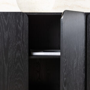 Tyresö – Meuble de rangement – Noir – 42 x 80 x 160 cm