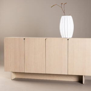 Tyresö – Meuble de rangement – Blanchi – 42 x 80 x 160 cm
