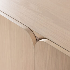 Tyresö – Meuble de rangement – Blanchi – 42 x 80 x 160 cm