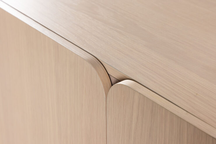 Tyresö – Meuble de rangement – Blanchi – 42 x 80 x 160 cm