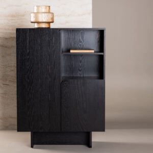 Tyresö – Meuble de rangement – Noir – 30 x 110 x 80 cm