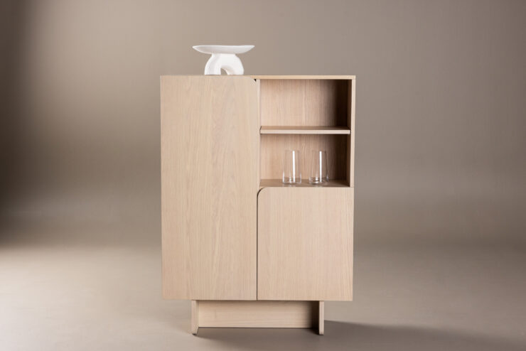 Tyresö – Meuble de rangement – Blanchi – 30 x 110 x 80 cm