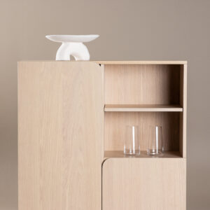 Tyresö – Meuble de rangement – Blanchi – 30 x 110 x 80 cm