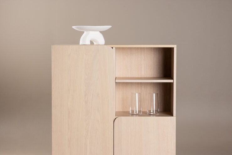 Tyresö – Meuble de rangement – Blanchi – 30 x 110 x 80 cm